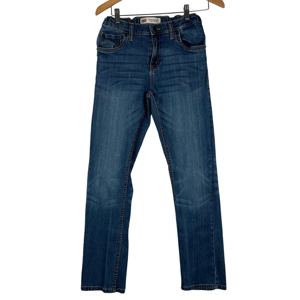 Levis 511 Jeans Boys 29x31 18 Blue Slim Straight Dark‎ Wash Stretch Denim